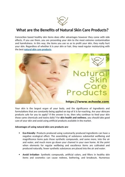 Ppt What Are The Benefits Of Natural Skin Care Products Powerpoint