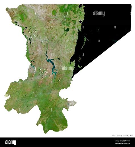 Shape Of Kagera Region Of Tanzania With Its Capital Isolated On White