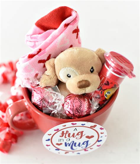 Valentine T Teddy Bear And Chocolates Valentines Day T Basket By