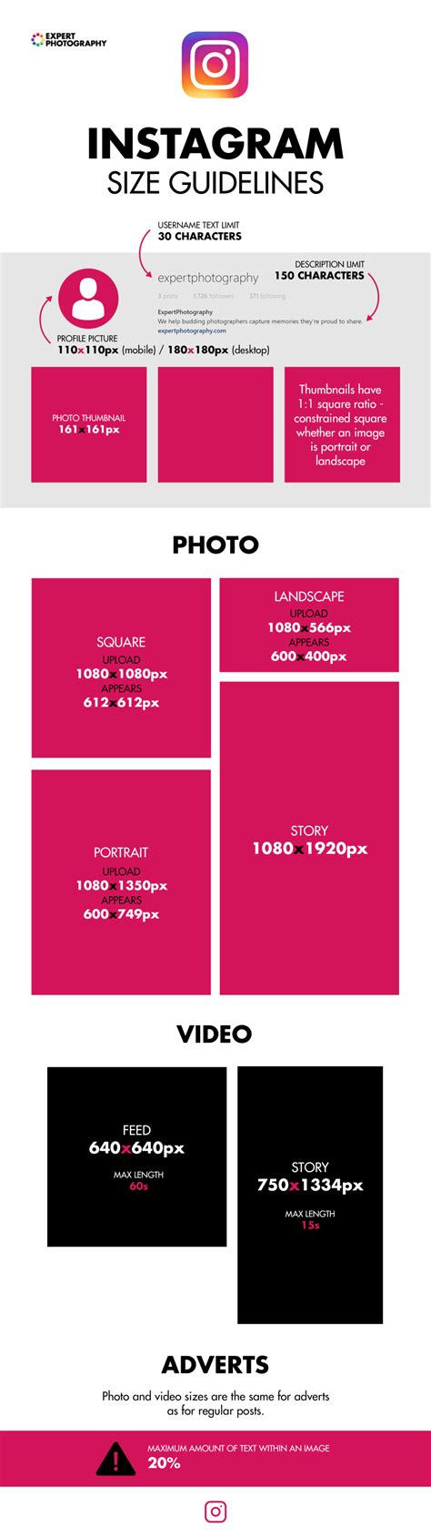 Instagram Profile Picture Size Guide 2020 Free Template