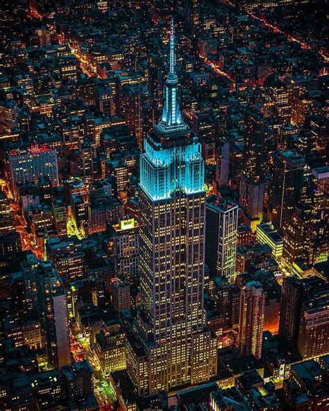 Empire State Building At Night By Wantedvisual New York City Visit