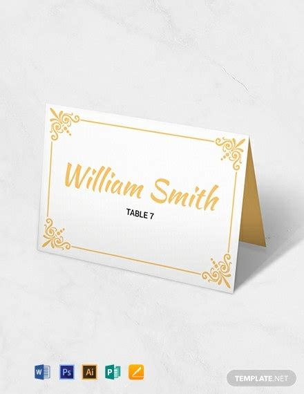 Printable free place card template word. FREE Printable Wedding Table Card Template - Word (DOC ...