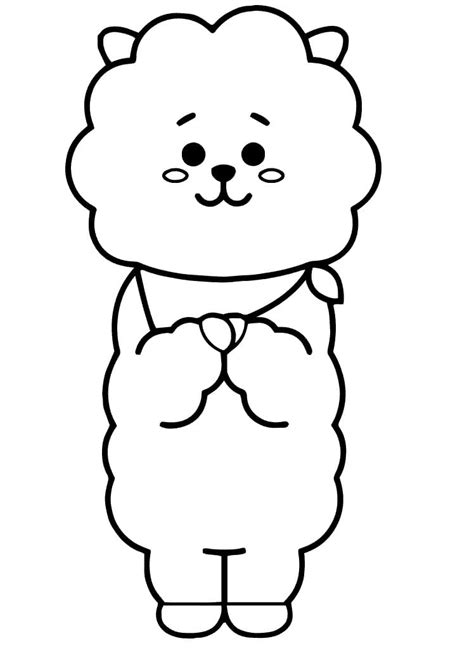 Bt21 Rj Coloring Page Coloring Pages Coloring Pages For Kids Free