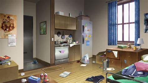 Messy Room By Vui Huynh On Deviantart Messy Room Anime Apartment