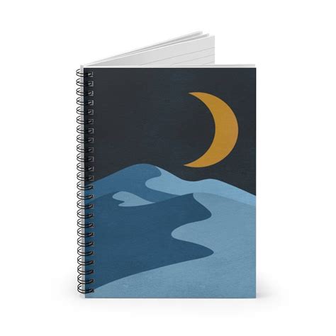 Desert Sand Dune Moon Spiral Notebook Spiral Notebook Geometric Print