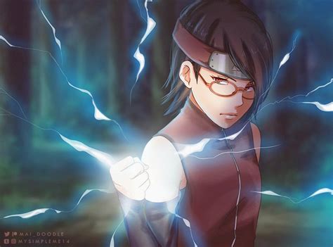 Sarada Chidori Uchiha Sarada Fan Art Fanpop Page