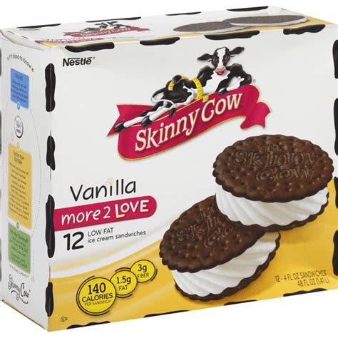 Skinny Cow Skinny Cow Ice Cream Sandwiches Low Fat Vanilla Ice Cream Superlo Foods