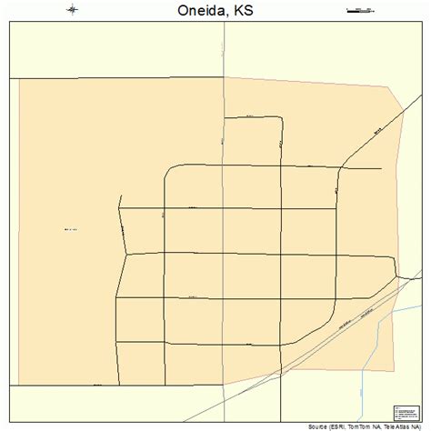 Oneida Kansas Street Map 2052900