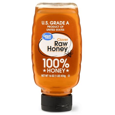 Great Value Clover Raw Honey 16 Oz