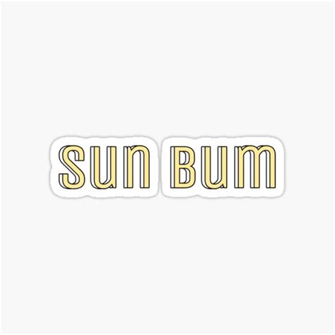 Sun Bum Sticker By Averydavis Redbubble