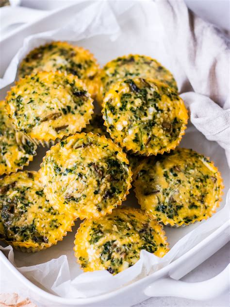 Spinach Mushroom And Halloumi Egg Muffins Nourish Every Day