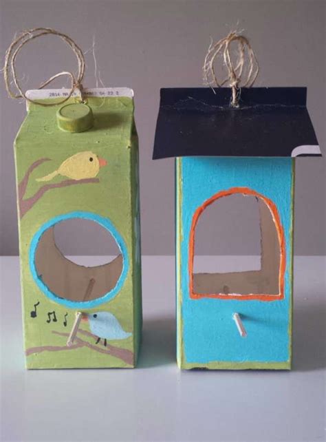 Nature Crafts Make A Milk Carton Into A Bird Feeder Lesson Plans