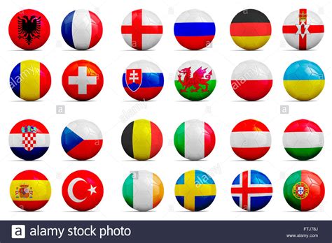Free for commercial use no attribution required high quality images. Soccer balls with groups team flags, Football Euro cup ...