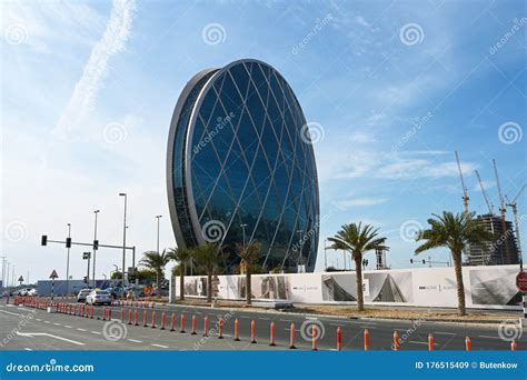 Circular Skyscraper In Abu Dhabi Uae Clear Sunny Day 12 March 2020