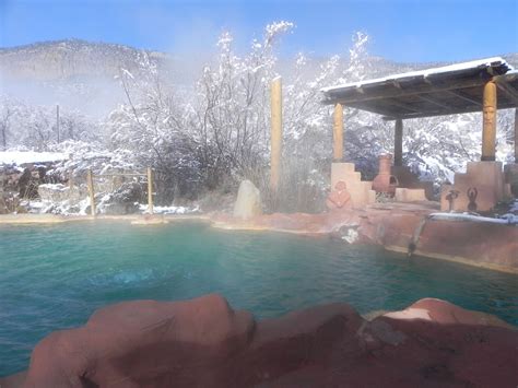 The Hot Spring Pool On A Winter Day New Mexico Has The Most Beautiful