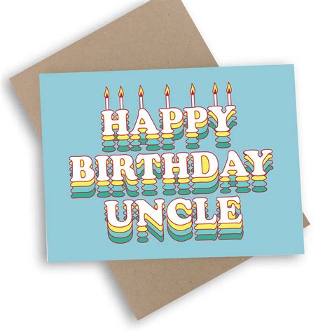 Happy Birthday Uncle Blue Layer Cake Card By Mimi And Mae