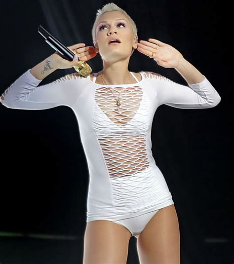 Get Your Freak On Jessie J Flashes Crotch In Trashy Hotpants And Mesh