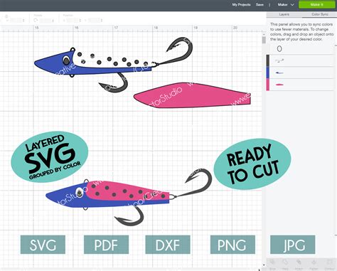 Vector Set Of Colorful Fishing Lures Svg Different Fishing Baits