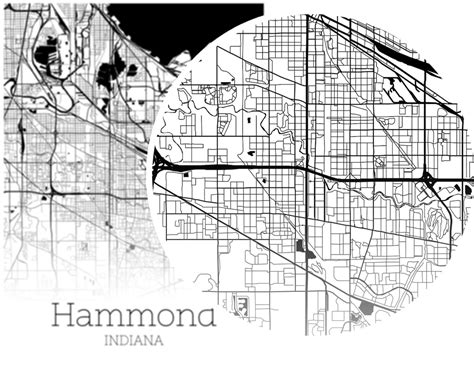 Hammond Map Instant Download Hammond Indiana City Map Etsy