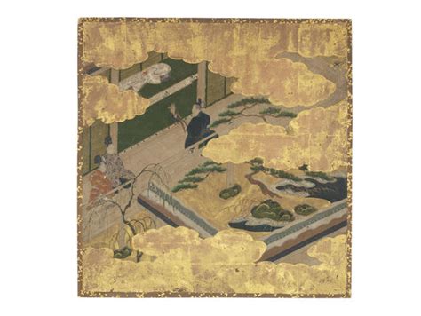 Bonhams Artist Unknown A Tosa School Album Leaf Illustration To Genji