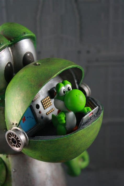 Yoshi From Super Mario Recreated As Insane Mecha Toy Art Toy Yoshi