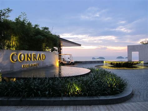 During The Beautiful Sunset At The Arrival Lobby Conrad Koh Samui
