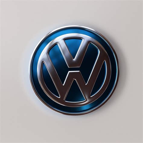 Volkswagen Logo 3d Model Obj 3ds Fbx Blend Dae