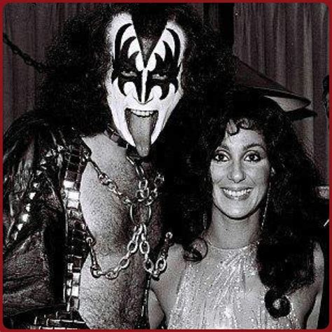 Kiss Cher Gene Simmons Pop Star Cher Photos