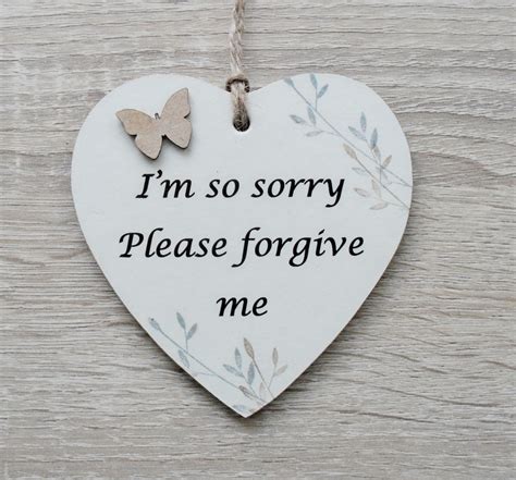 Im Sorry Please Forgive Me Apology Wooden Plaquesign Etsy