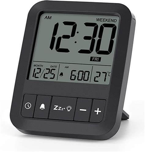 Liorque Digital Alarm Clock Battery Powered Small Travel Alarm Clock