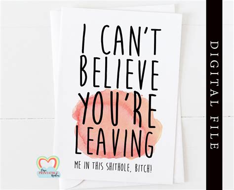Coworker Leave Card Goodbye Card Printable Farewell Card I Etsy My