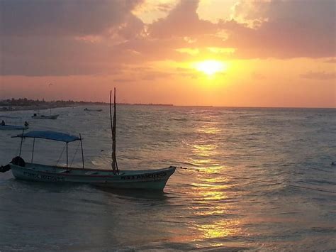 Sunset In Progreso Yucatan Mexico