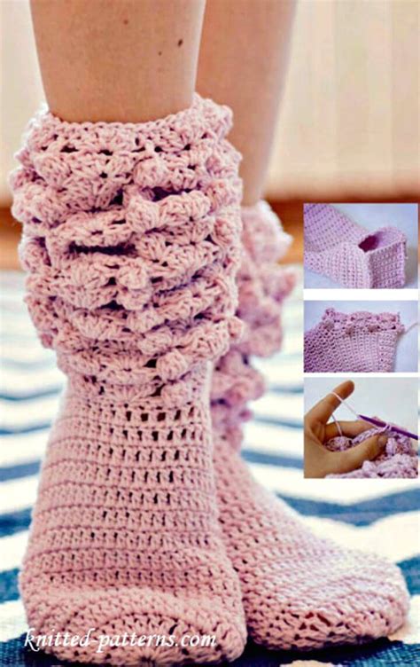 6 Free Crochet Knee High Socks Patterns Diy Crafts