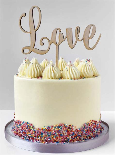 Romantic Ivory Sprinkles Buttercream Cake You Can T Cancel Love