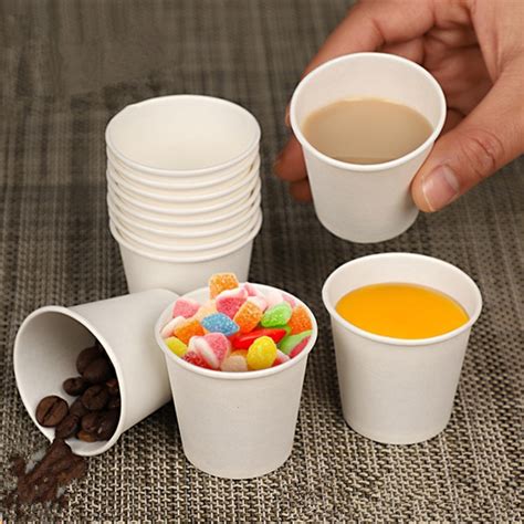 150pcs White Thick Paper Cup 50ml 25oz Disposable Coffee Cups Promote