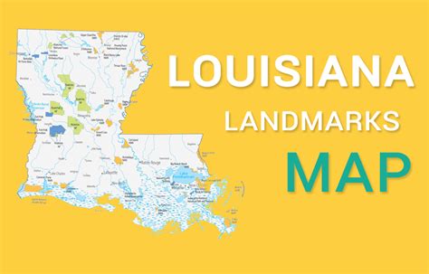 Louisiana State Map Places And Landmarks Gis Geography