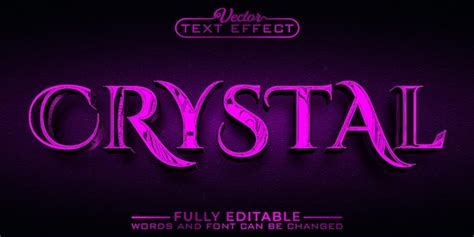 Premium Vector Pink Crystal Editable Text Effect Template