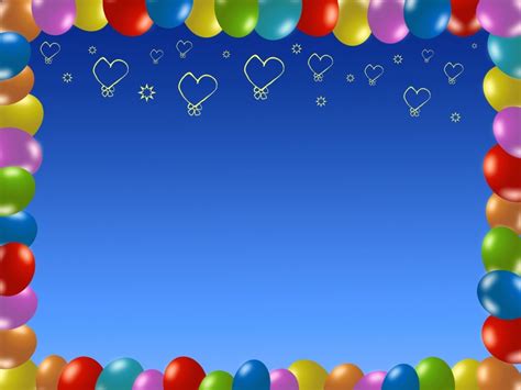 Colorful Birthday Frame Background For Powerpoint Border And Frame