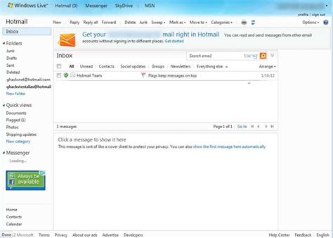 Hotmails Redesign Microsoft Goes All In On Metro Ghacks Tech News