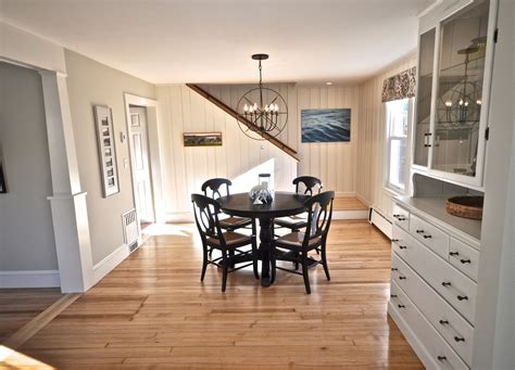 Sopo Cottage Dining Room And Foyer Before And After Knotty Pine Paneling