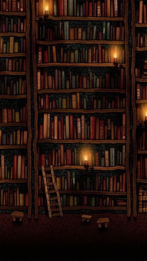 The Old-Fashioned Library | Book wallpaper, Wallpaper bookshelf, Iphone ...