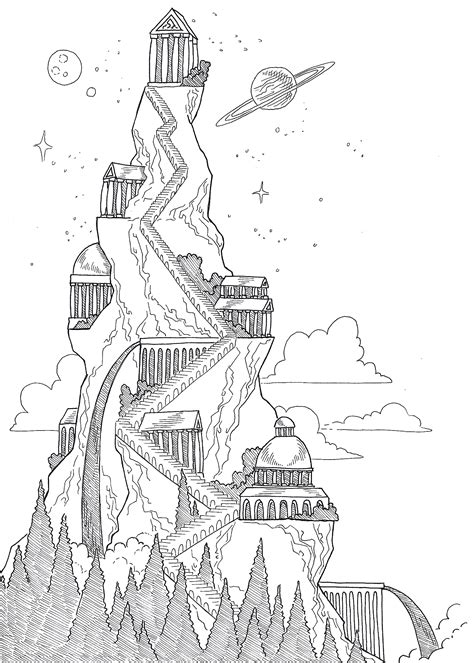 Mount Olympus Drawing At Explore Collection Of