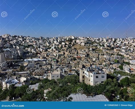 A Panoramic View Of Hebron In Israel Stock Image Image Of Palastine