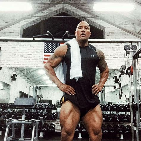 The Rock The Rock Dwayne Johnson Rock Johnson Dwayne The Rock Gym Leg Day Muscular Thighs