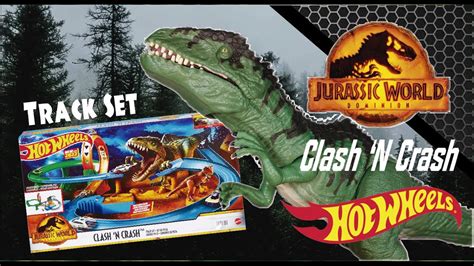NEW Hot Wheels Clash N Crash Giganotosaurus Jurassic World DOMINION Track SET Unboxing