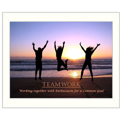 Teamwork By Trendy Decor 4u Printed Framed Wall Art Teamwork