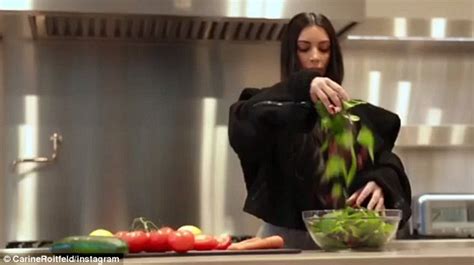 Kim Kardashian Seductively Makes Carine Roitfeld A Salad Daily Mail