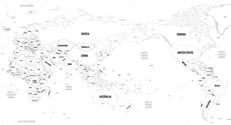 World Map Asia Australia And Pacific Ocean Centered High Detailed