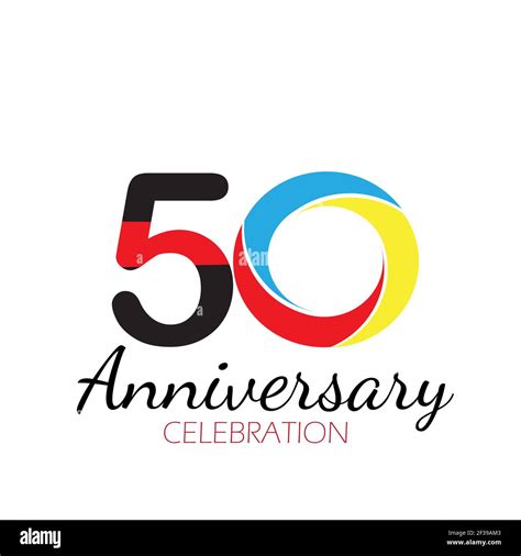 50 Year Anniversary Celebration Vector Design Template Illustration