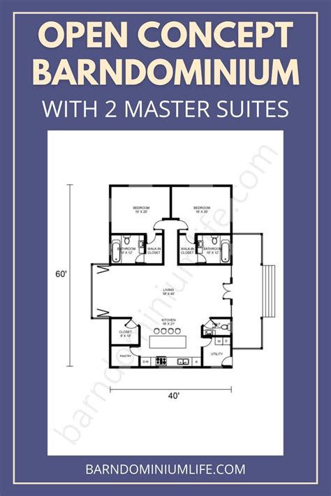 Barndominium Floor Plans With Master Suites Floorplans Click